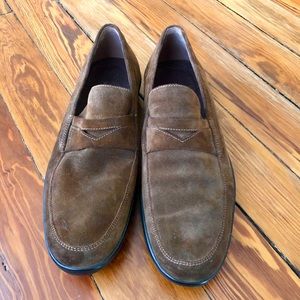 Salvatore Ferragamo Brown Suede Loafers Sz 9.5 👞